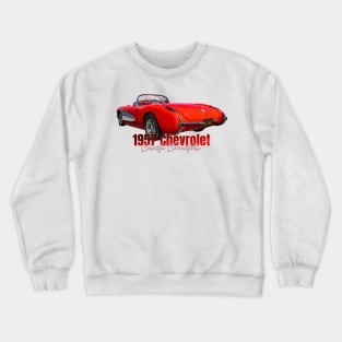 1957 Chevrolet Corvette Convertible Crewneck Sweatshirt